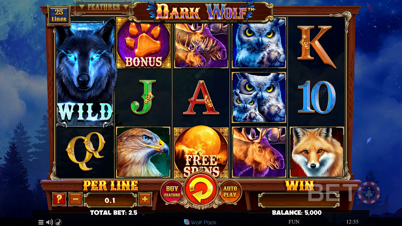 مراجعة Dark Wolf من BETO Slots