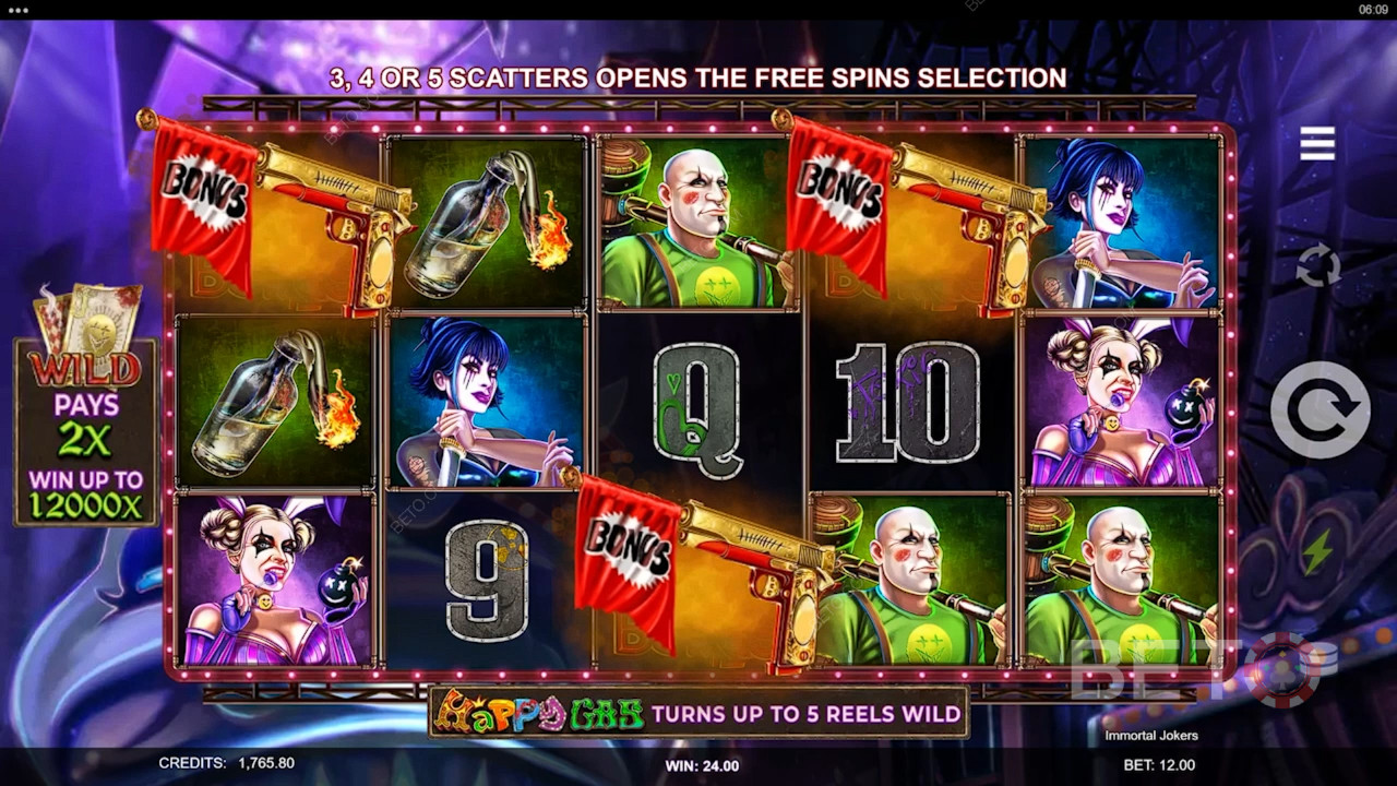 مراجعة لعبة Immortal Jokers من BETO Slots