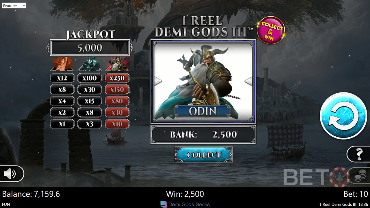 1 مراجعة Reel Demi Gods III بواسطة BETO Slots