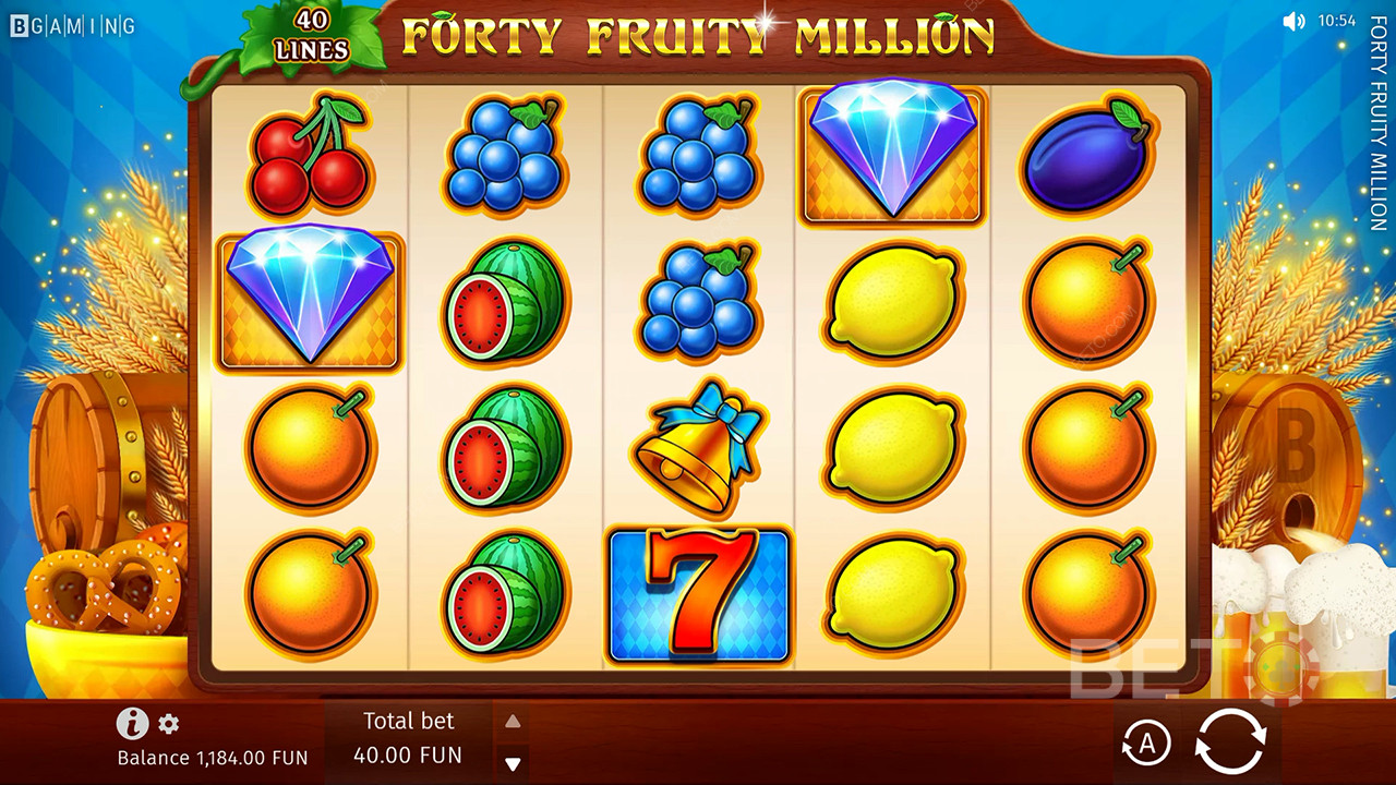 مراجعة Forty Fruity Million من BETO Slots