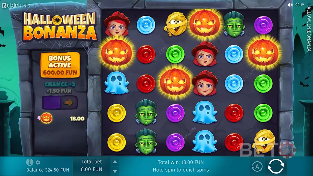 مراجعة Halloween Bonanza من BETO Slots