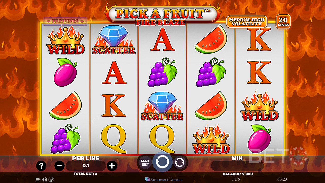 Pick A Fruit Fire Blaze اللعب المجاني