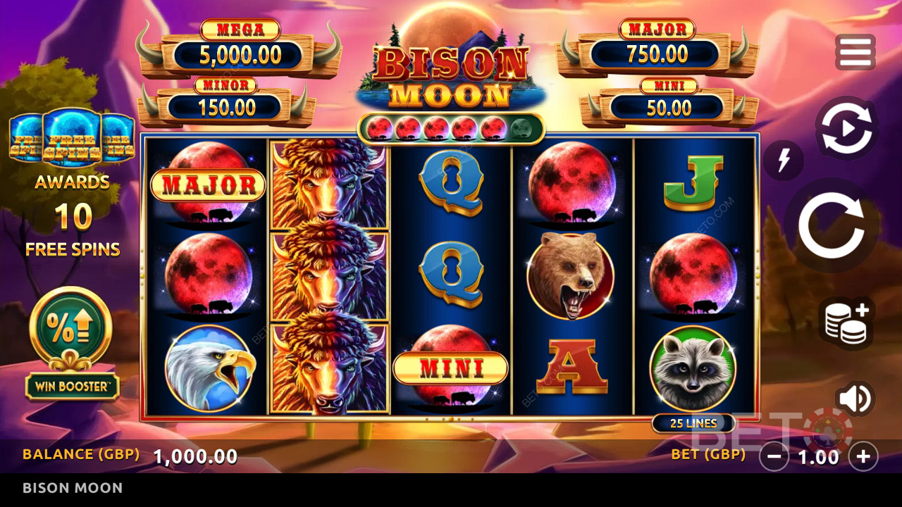مراجعة Bison Moon من BETO Slots