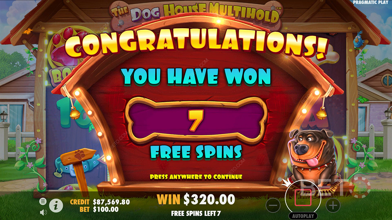 اربح 9,000 ضعف رهانك في فتحة The Dog House Multihold Online Slot!