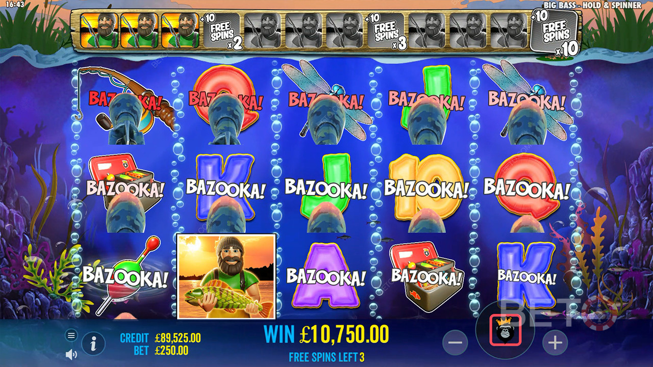 شرح ميزات المكافآت في Big Bass Bonanza Hold and Spinner بواسطة Reel Kingdom