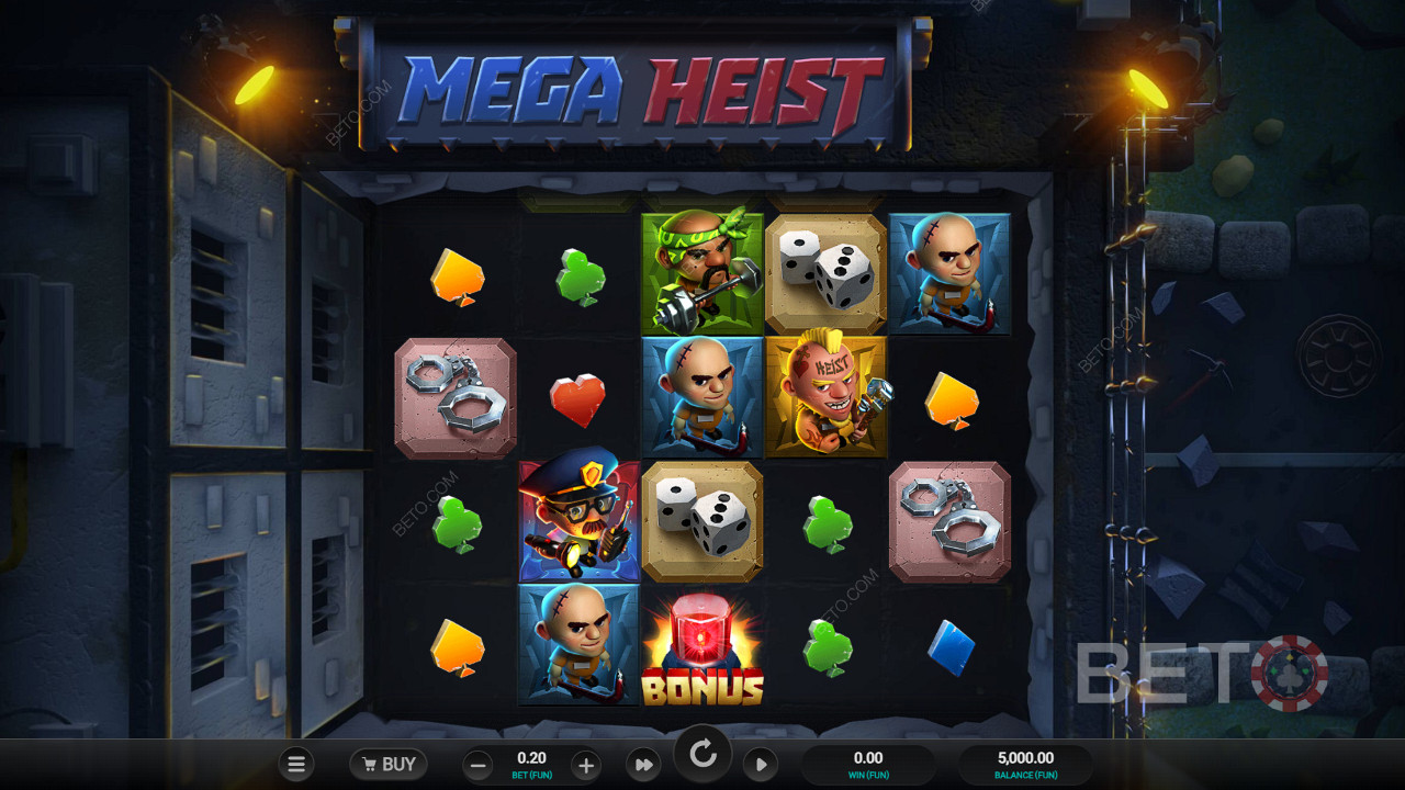 مراجعة لعبة Mega Heist من BETO Slots
