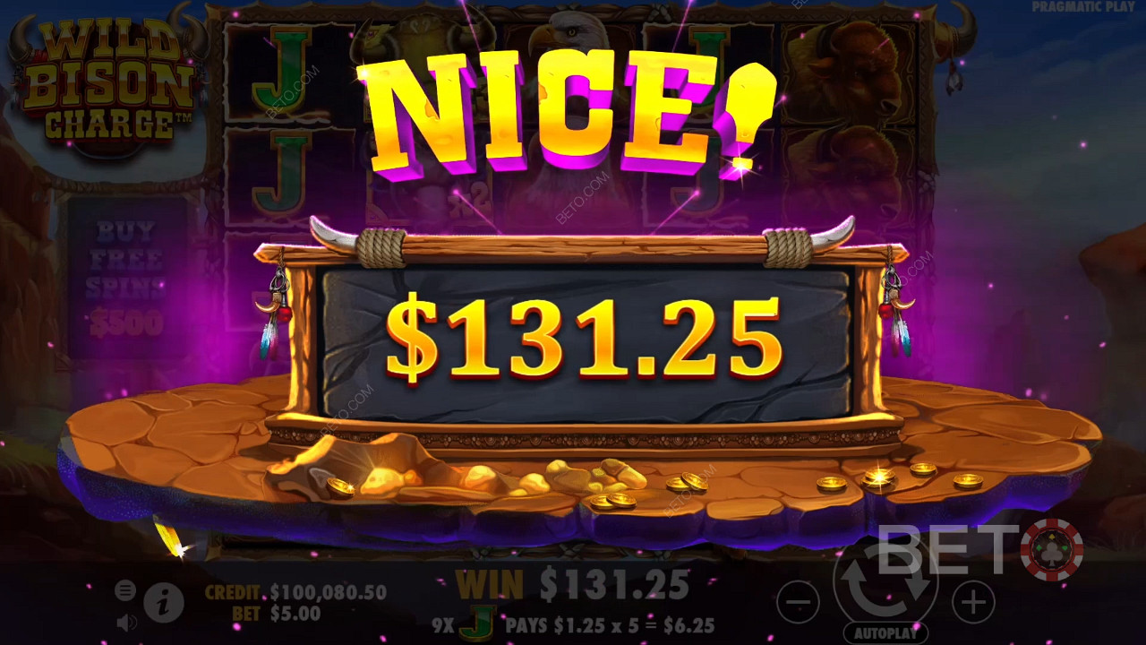 اربح 12,000 ضعف رهانك في ماكينة سلوت Wild Bison Charge Slot Machine!