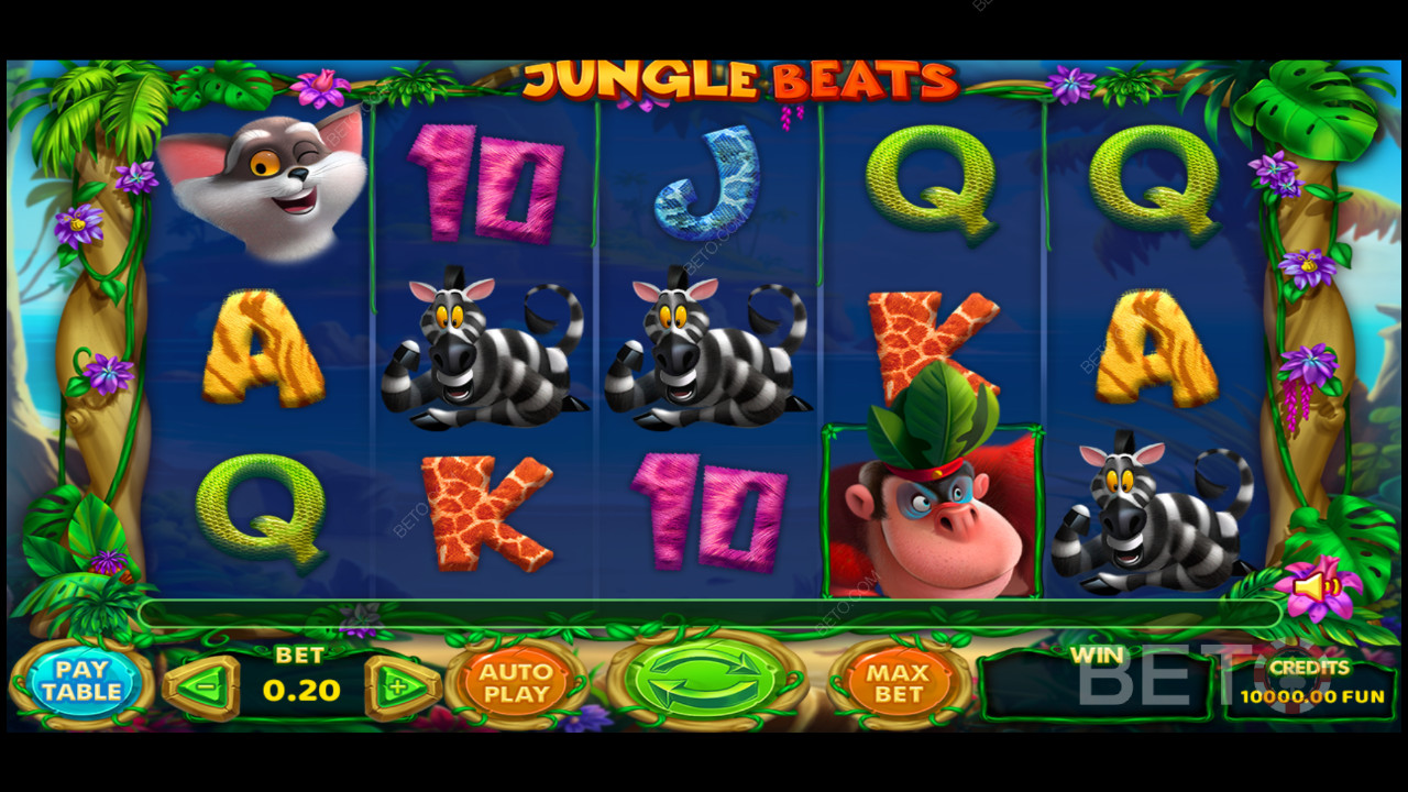 مراجعة لعبة Jungle Beats من BETO Slots