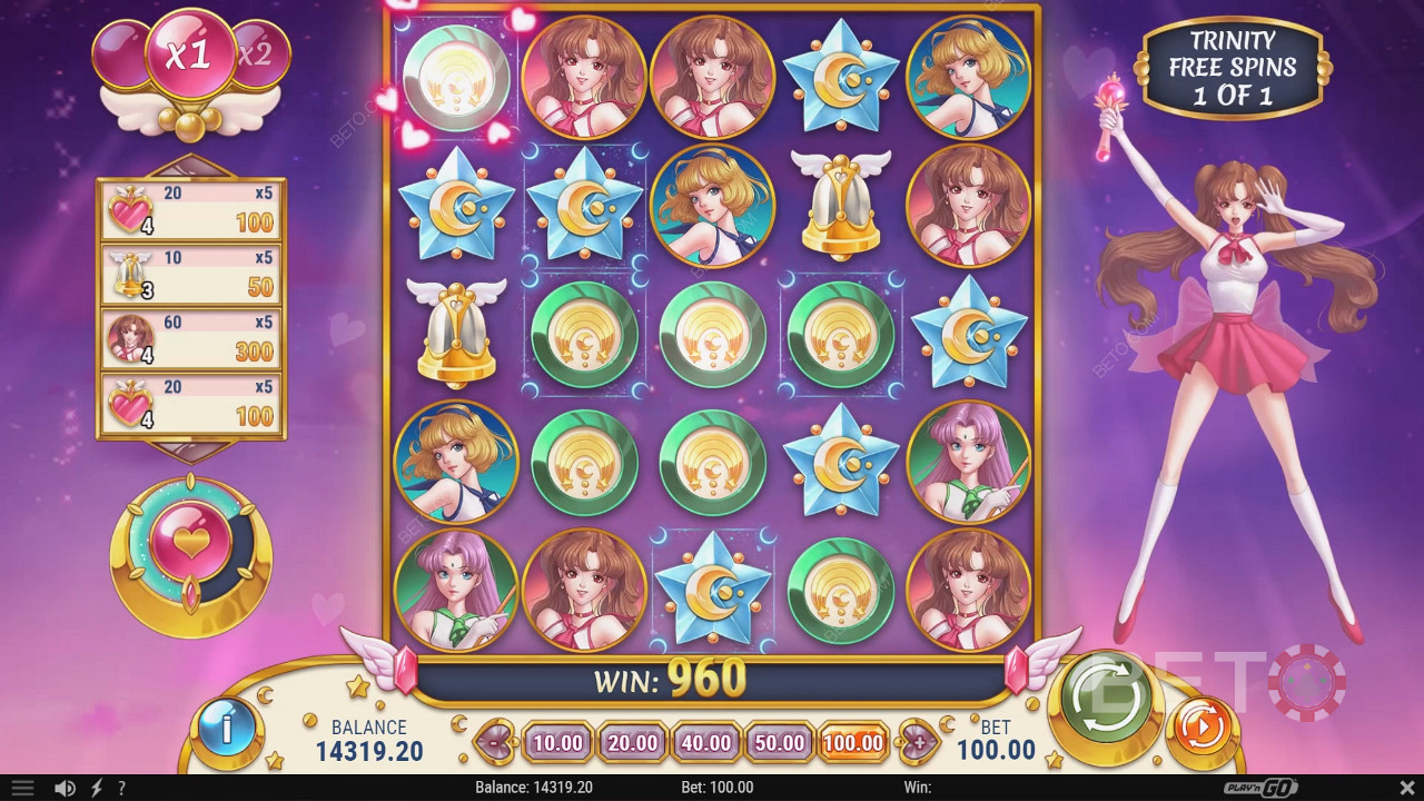مراجعة ترينتي أميرة القمر الثالوث من BETO Slots