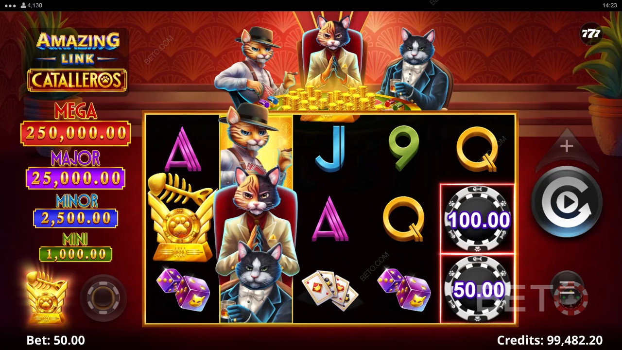 مراجعة Amazing Link Catalleros من BETO Slots
