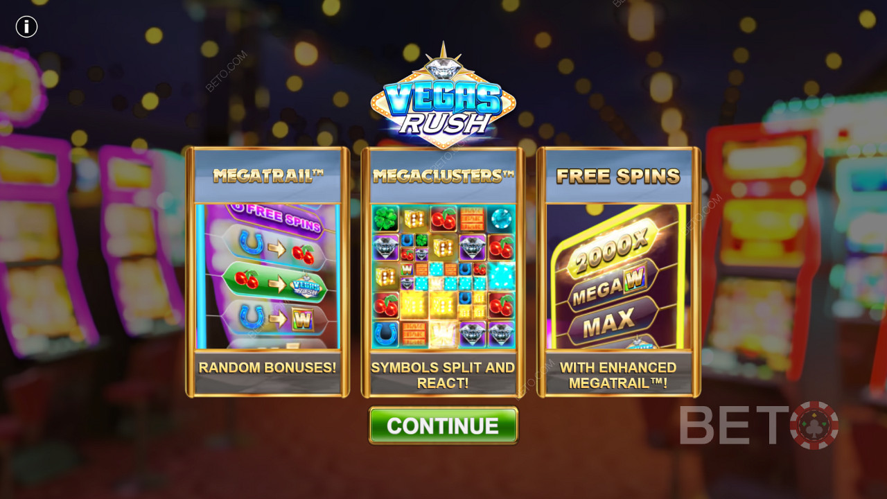 تعد لعبة Vegas Rush عبر الإنترنت واحدة من أفضل ألعاب القمار من حيث الميزات