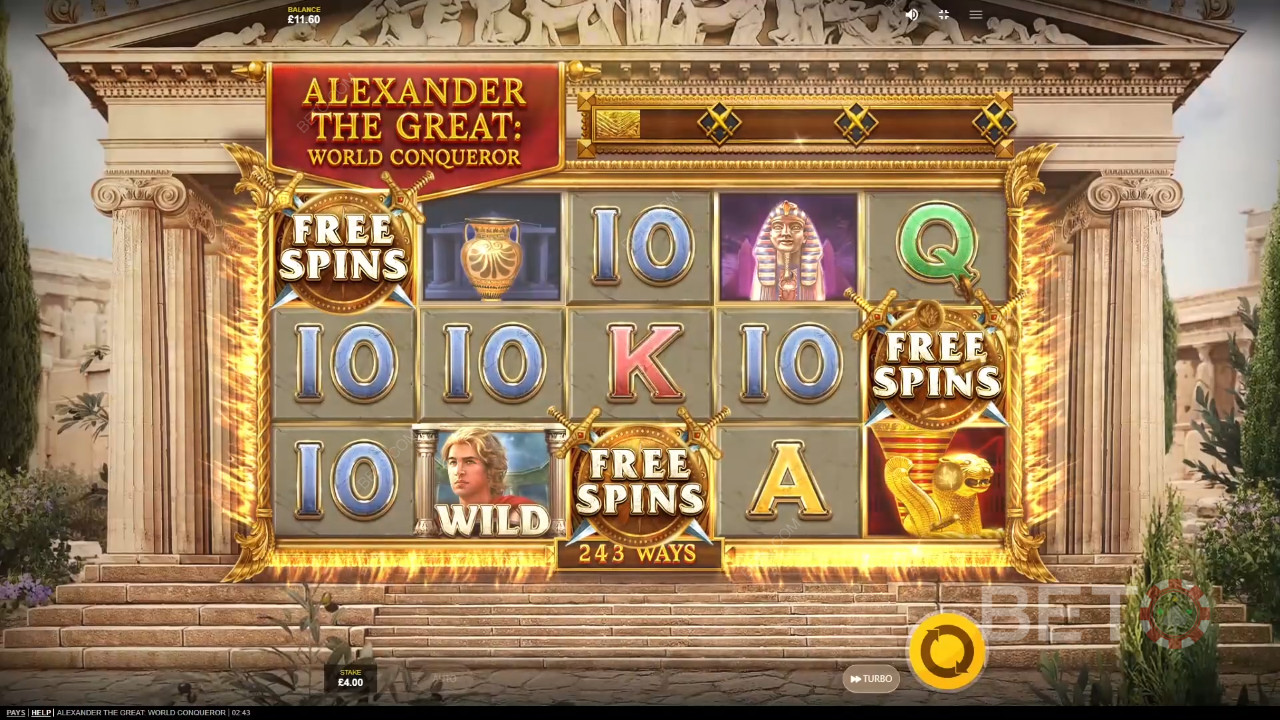 مراجعة الإسكندر الأكبر فاتح العالم العظيم من قبل BETO Slots