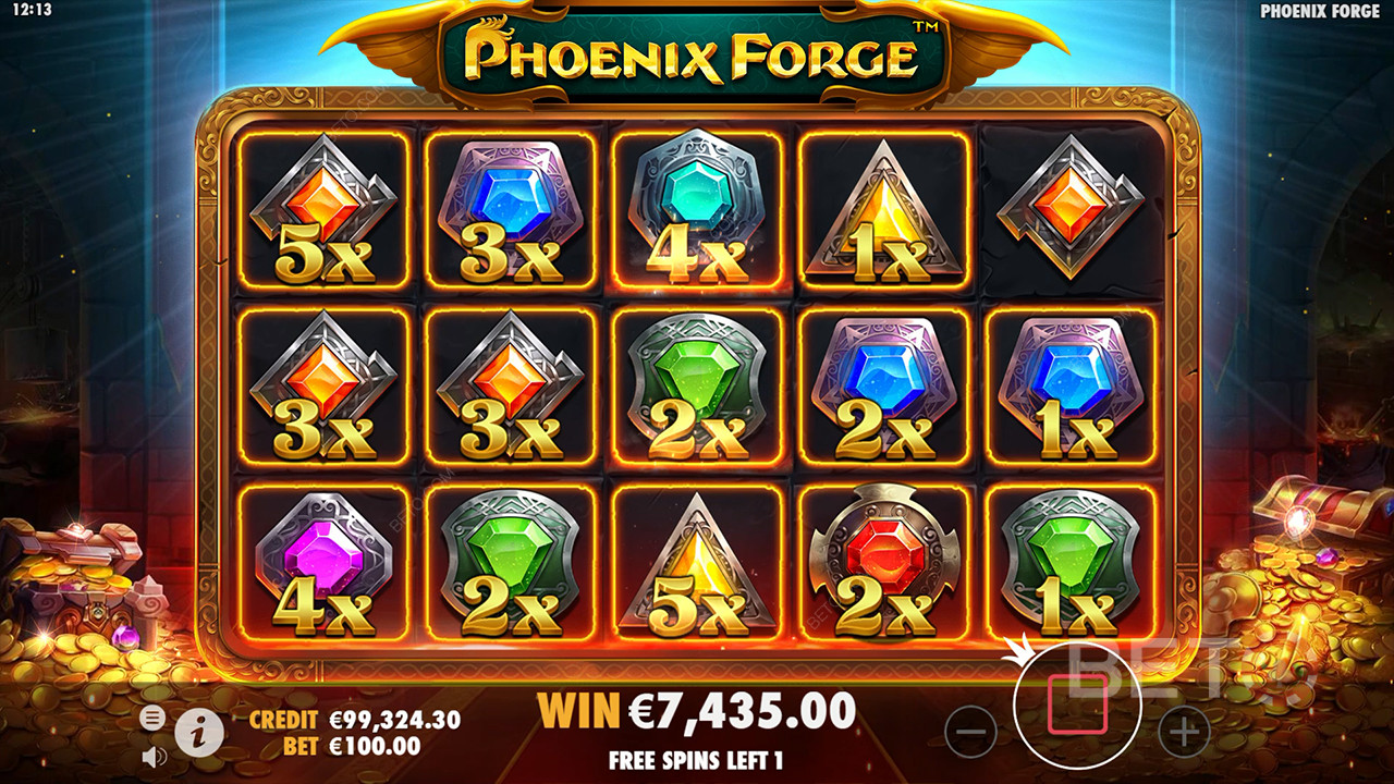 شرح الميزات الإضافية في Phoenix Forge بواسطة Pragmatic Play
