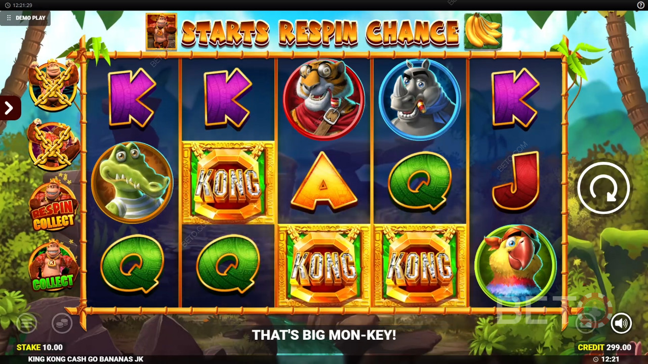 مراجعة King Kong Cash Go Bananas من BETO Slots