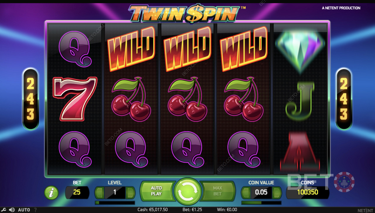 مجموعة من ثلاثة من نفس النوع في Twin Spin