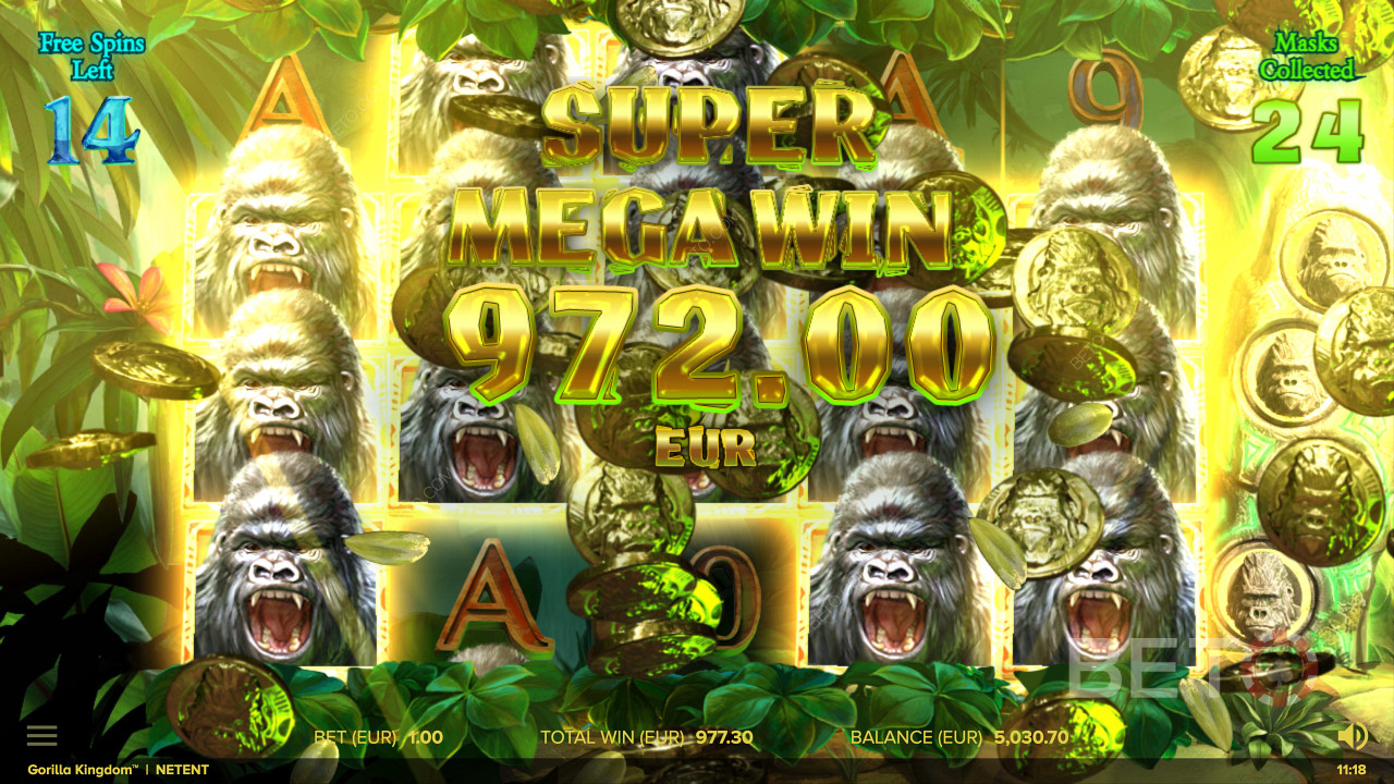 حقق فوزًا كبيرًا في لعبة Gorilla Kingdom على الإنترنت