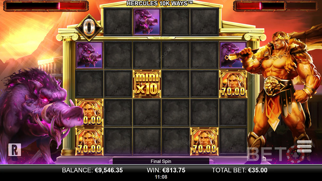 مراجعة Hercules 10K WAYS بواسطة BETO Slots
