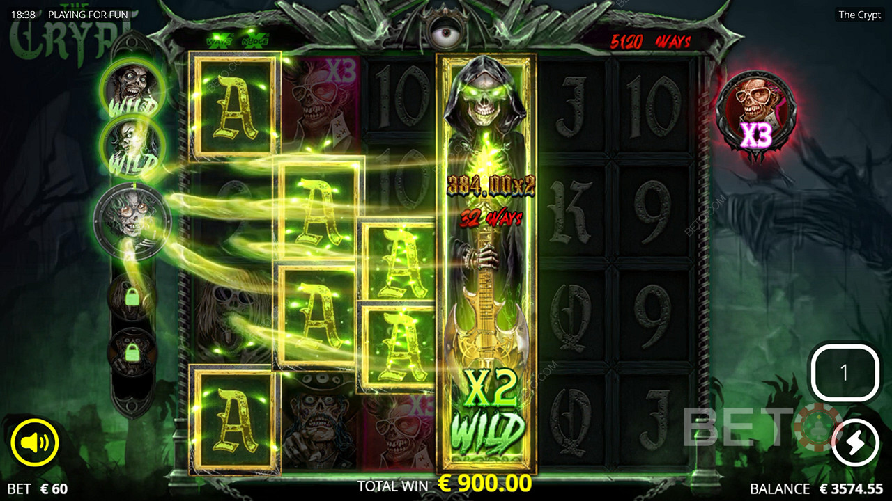 اربح 27,000 ضعف رهانك في ماكينة سلوت The Crypt Slot Machine!