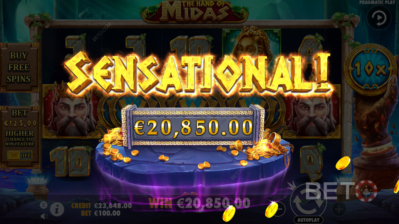 فوز مثير في لعبة Hand of Midas Online Slot