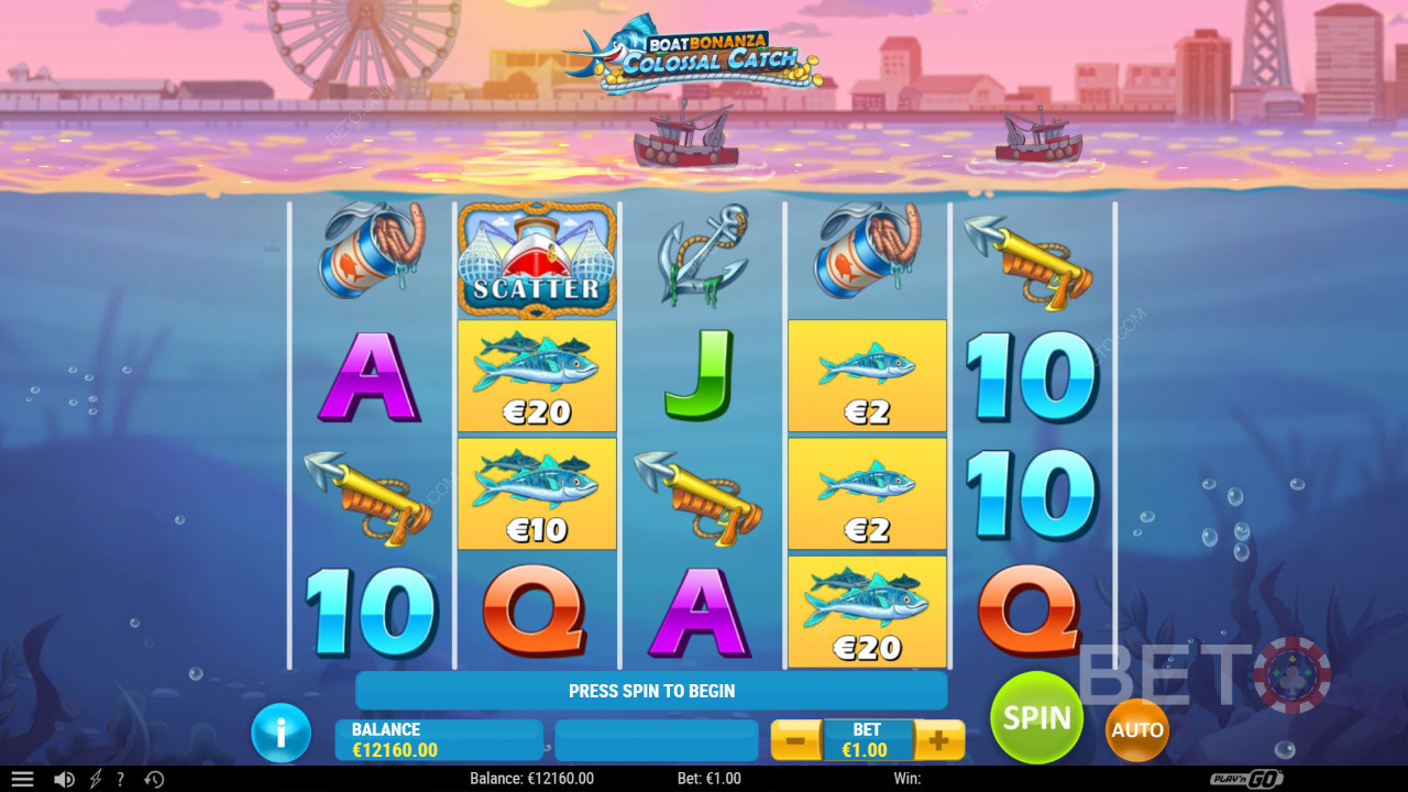 مراجعة لعبة صيد القارب بونانزا الصيد الضخم من قِبل ماكينات القمار BETO Slots