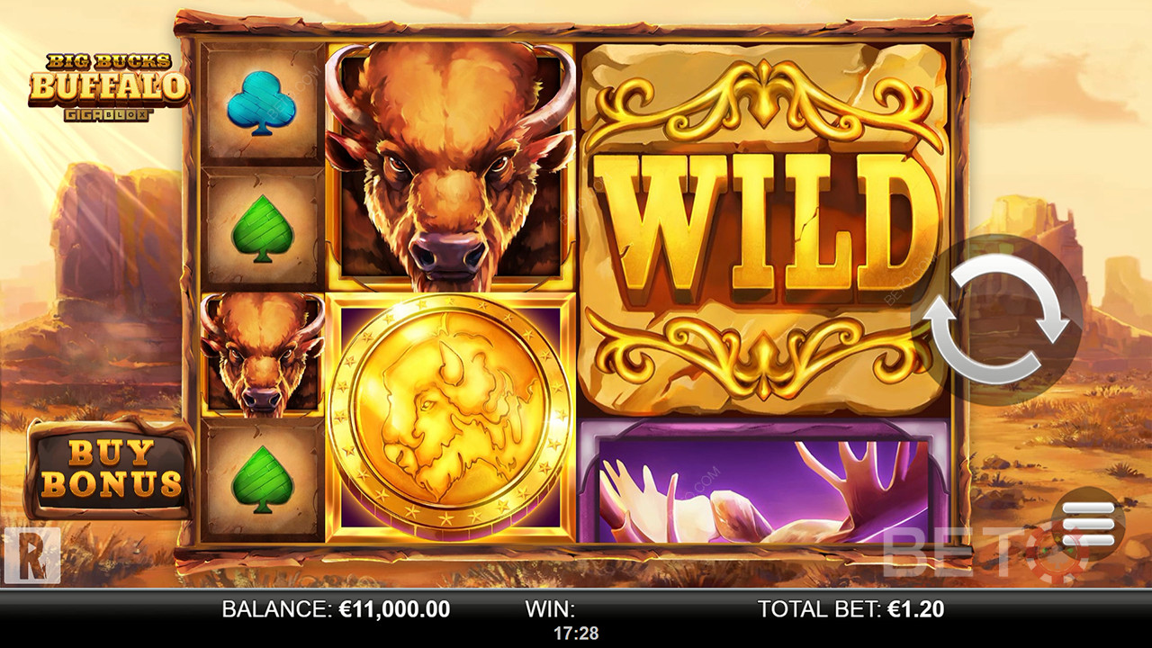 مراجعة Big Bucks Buffalo Gigablox من BETO Slots