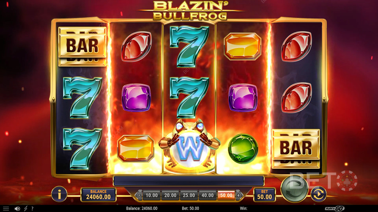 مراجعة Blazin Bullfrog من BETO Slots