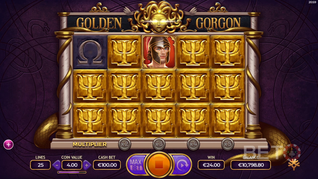 مراجعة Golden Gorgon بواسطة BETO Slots
