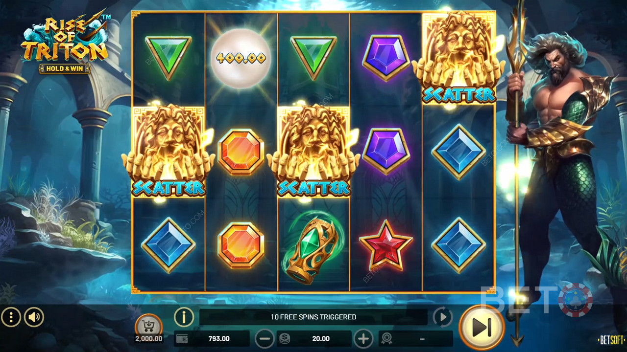 مراجعة Rise of Triton بواسطة BETO Slots