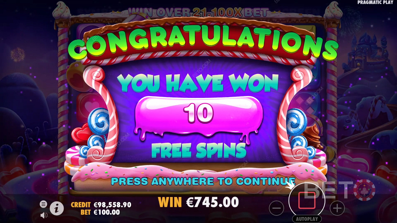 شرح ميزات المكافآت في Sweet Bonanza النرد بواسطة Pragmatic Play