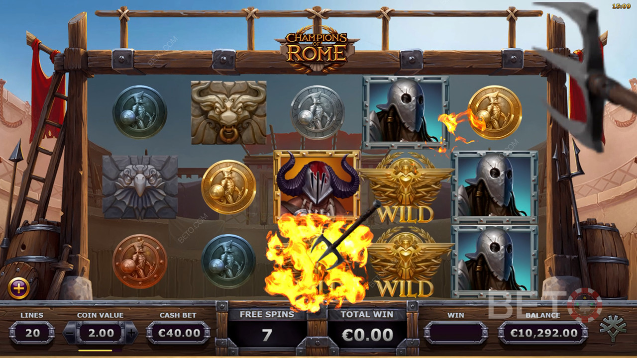 مراجعة أبطال روما سلوتس من BETO Slots