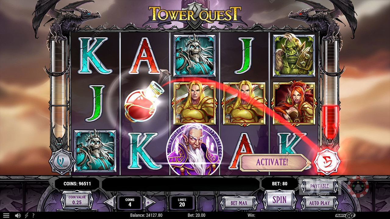 مراجعة لعبة Tower Quest من BETO Slots
