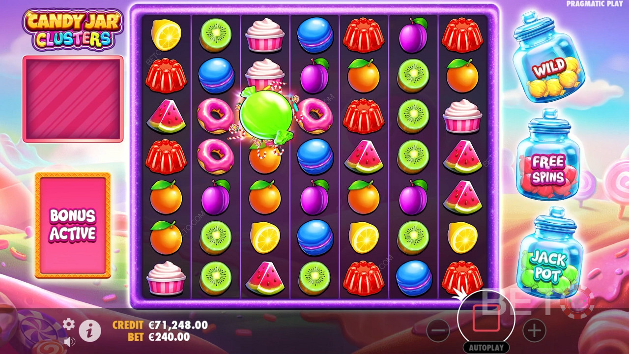 مراجعة Candy Jar Clusters من BETO Slots