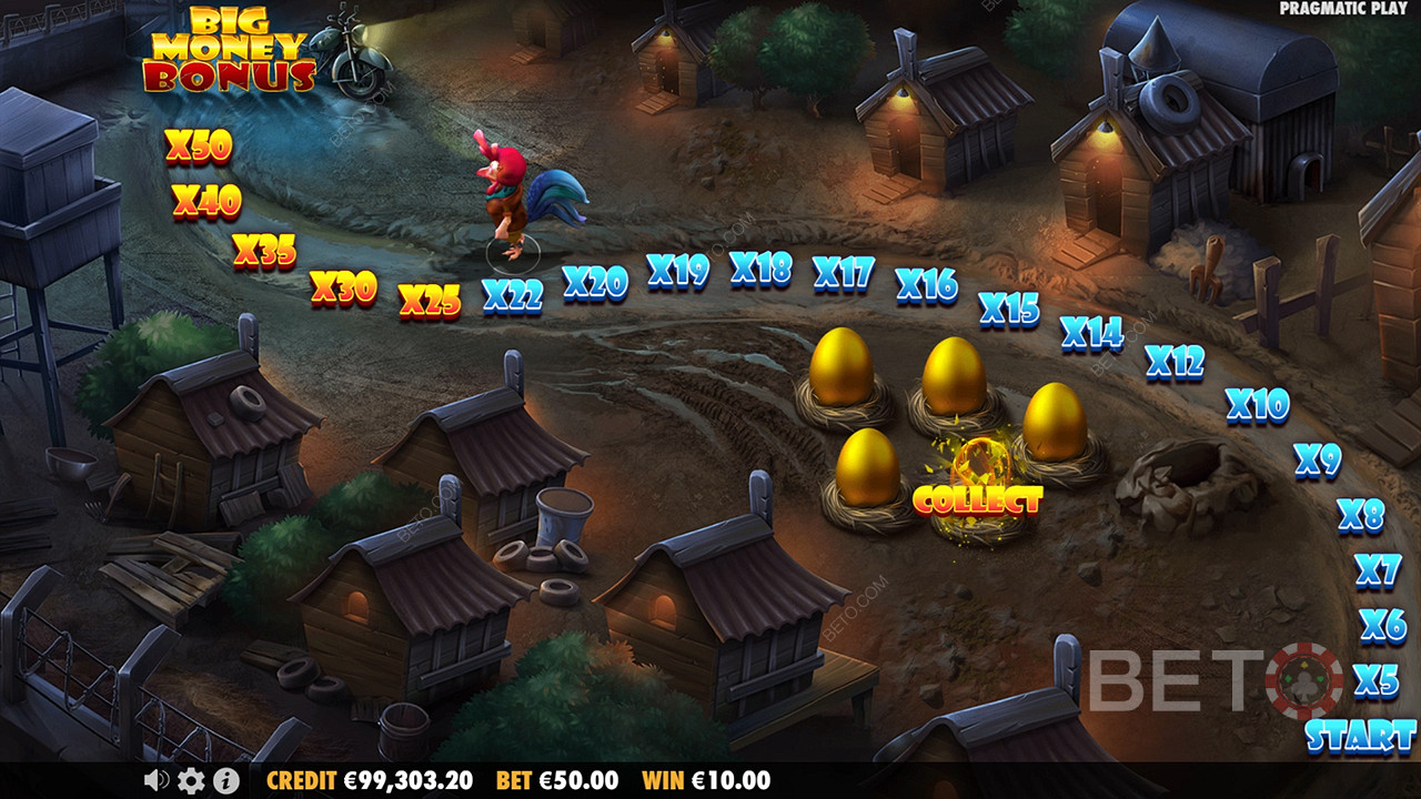 اربح 5,000 ضعف رهانك في ماكينة سلوت The Great Chicken Escape Slot Machine!
