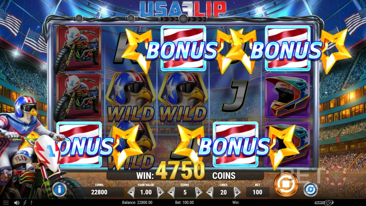 مراجعة USA Flip Flip من BETO Slots