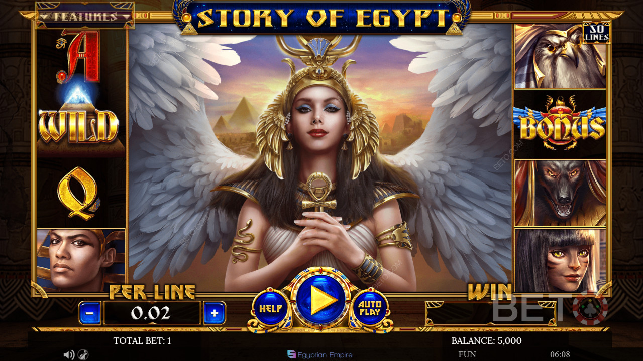 مراجعة قصة مصر من قِبل BETO Slots