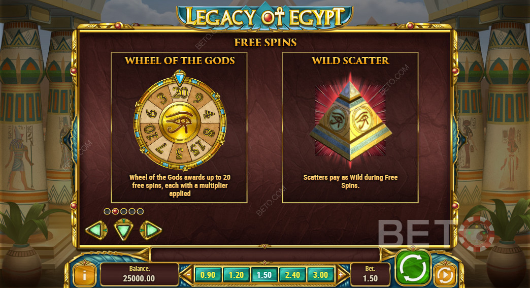 ميزات خاصة في Legacy Of Egypt