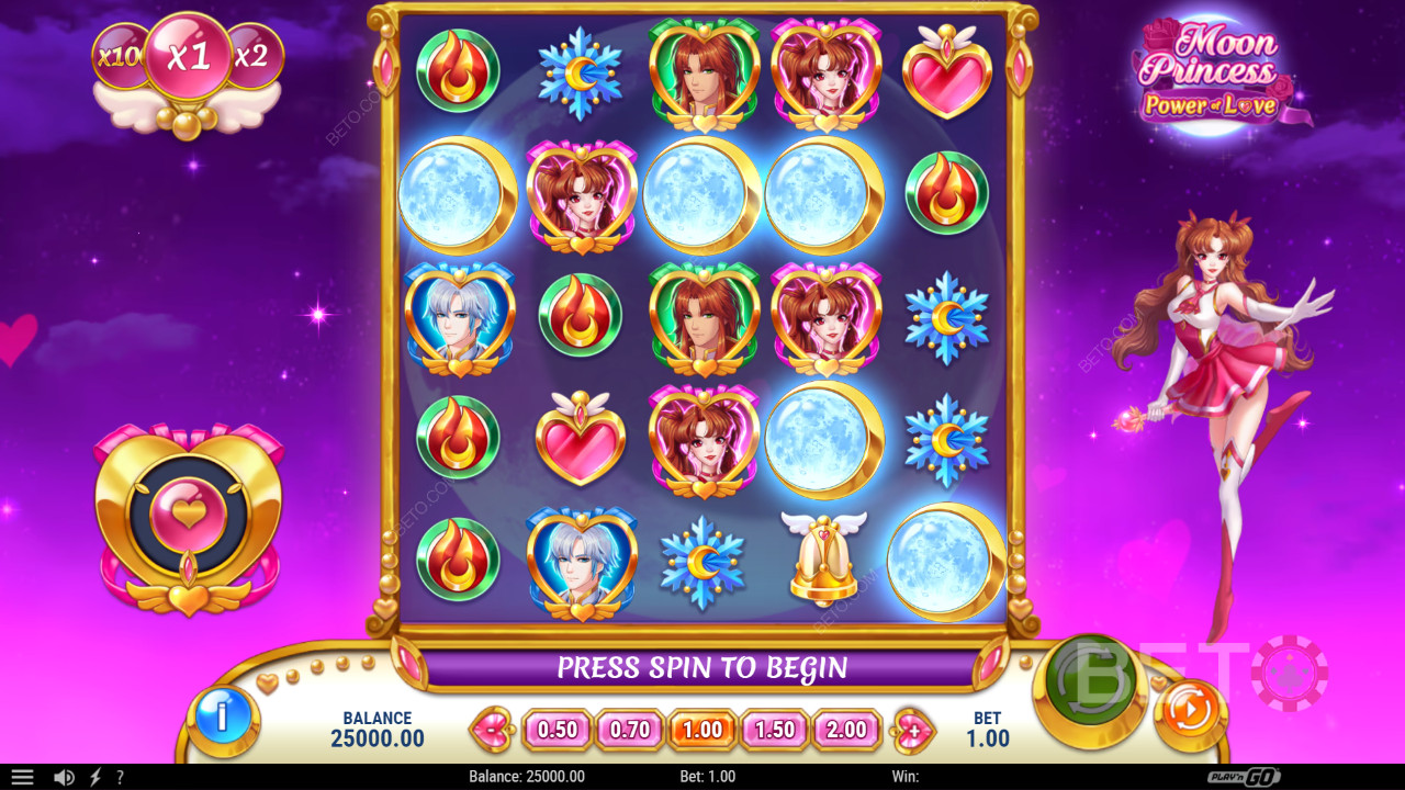 مراجعة قوة أميرة القمر قوة الحب من BETO Slots