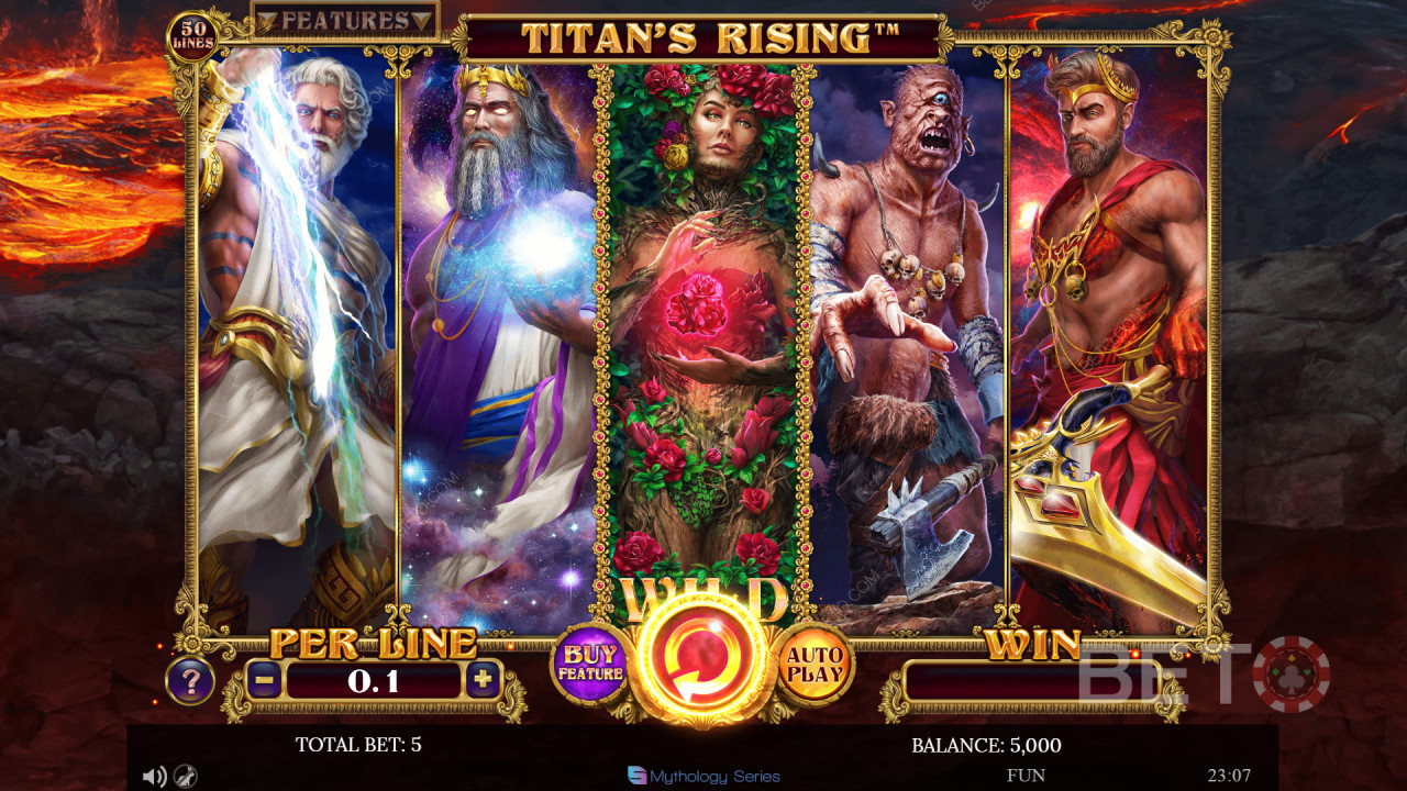مراجعة Titans Rising من BETO Slots