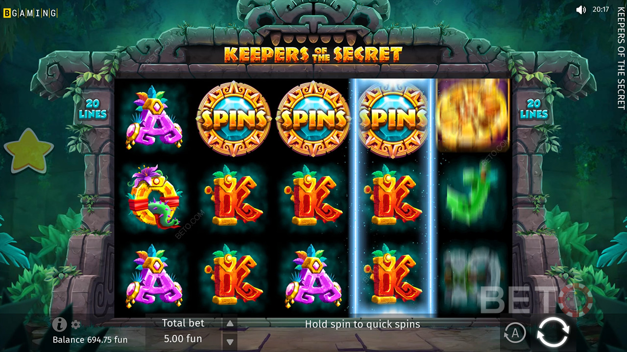 مراجعة لعبة Keepers of the Secret من BETO Slots