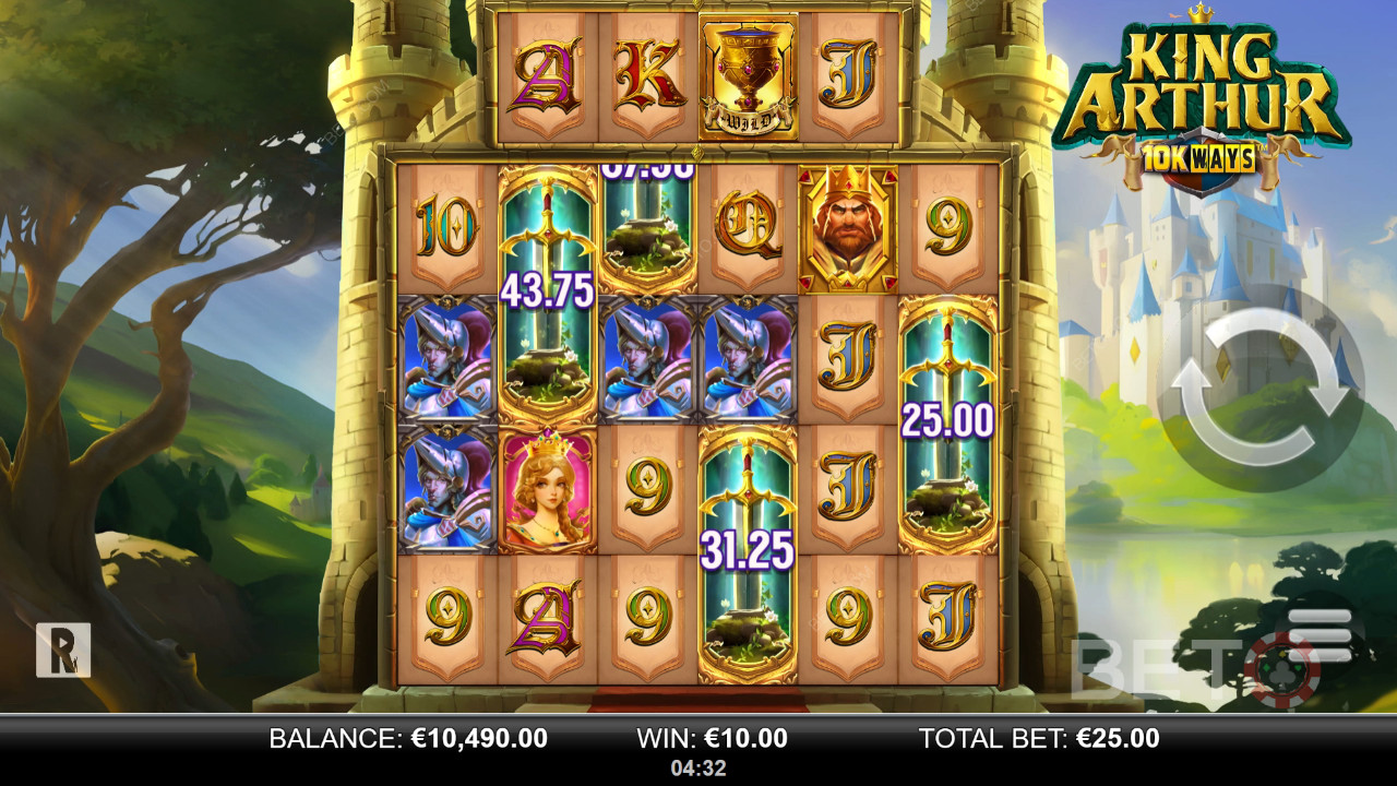 مراجعة King Arthur 10k Ways بواسطة BETO Slots