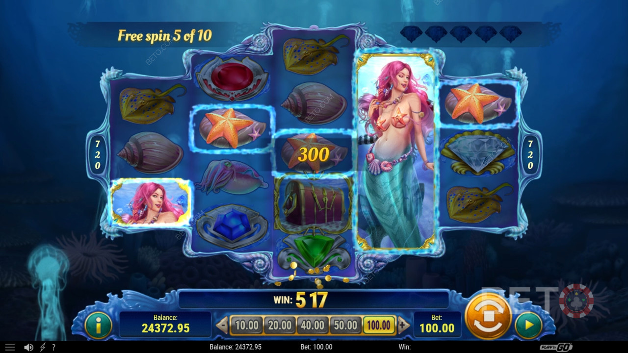 مراجعة ماسة حورية البحر من قبل BETO Slots