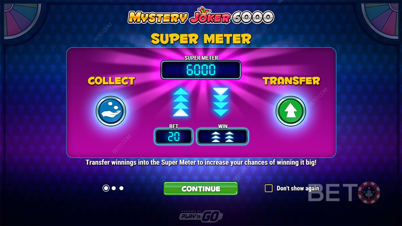 شرح ميزات المكافآت في Mystery Joker 6000 بواسطة Play