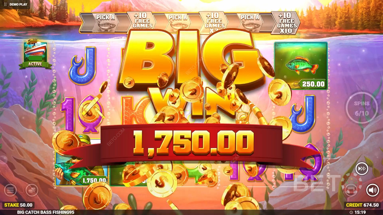 مراجعة صيد السمك الباس الكبير بواسطة فتحات BETO Slots