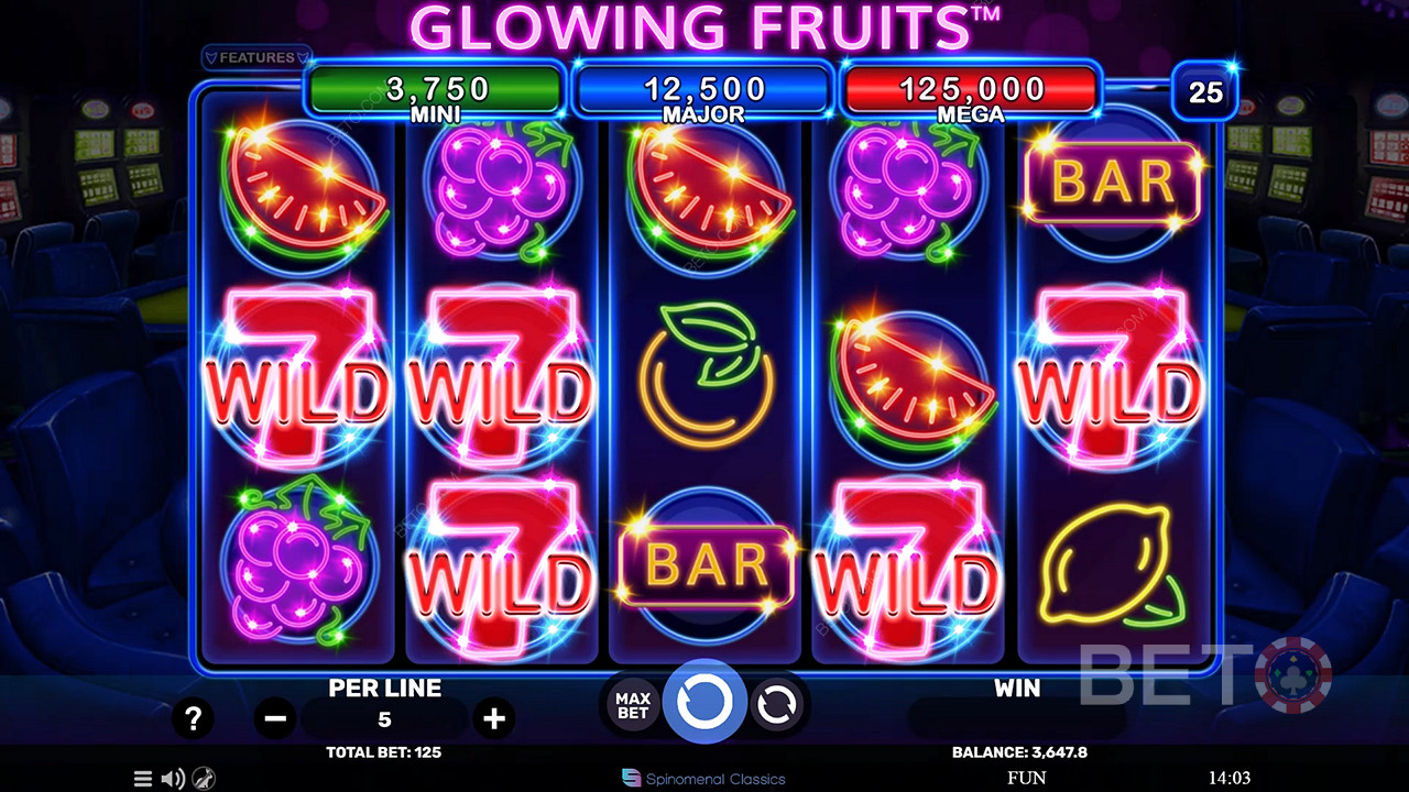 مراجعة الفواكه المتوهجة بواسطة BETO Slots