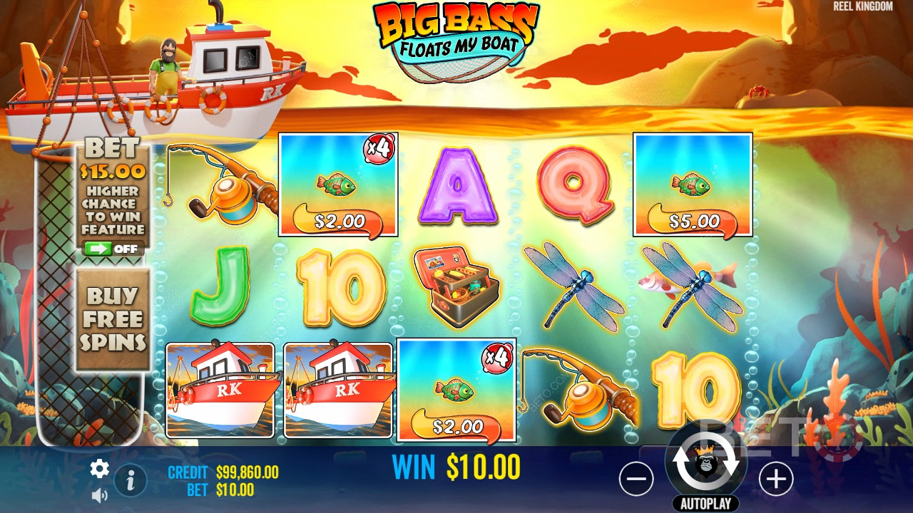اربح 5,000 ضعف رهانك في سلوت Big Bass Floats My Boat Online Slot!