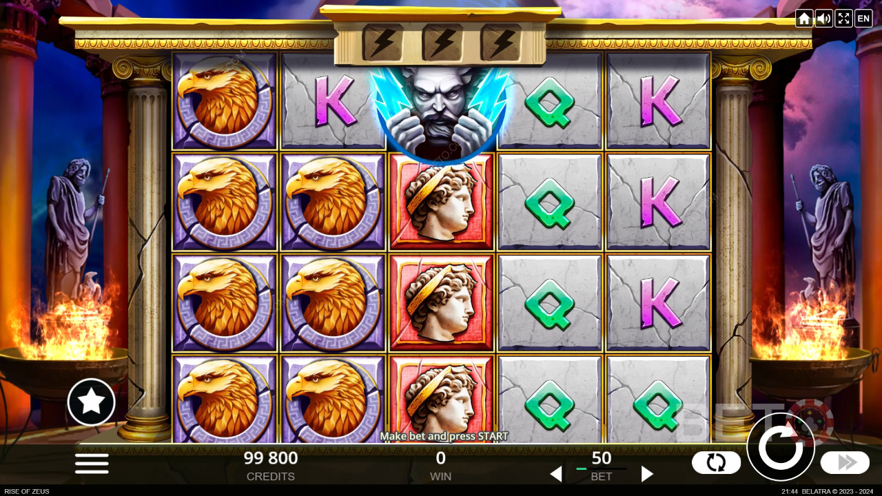 سلوت Rise of Zeus Slot - الحكم النهائي