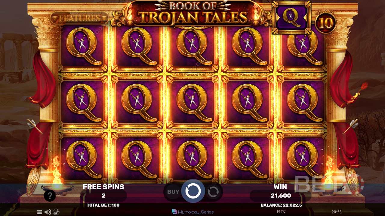 مراجعة كتاب حكايات طروادة من BETO Slots