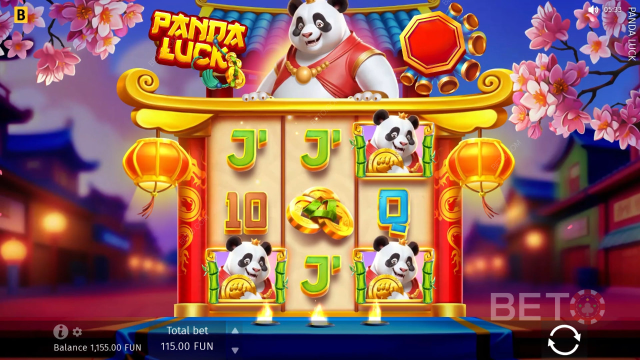 مراجعة حظ الباندا من BETO Slots