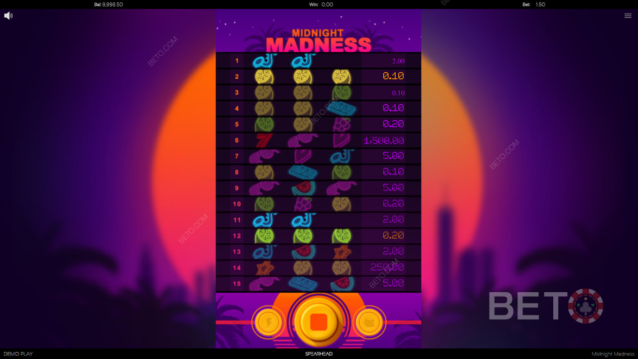لعبة Midnight Madness الملونة