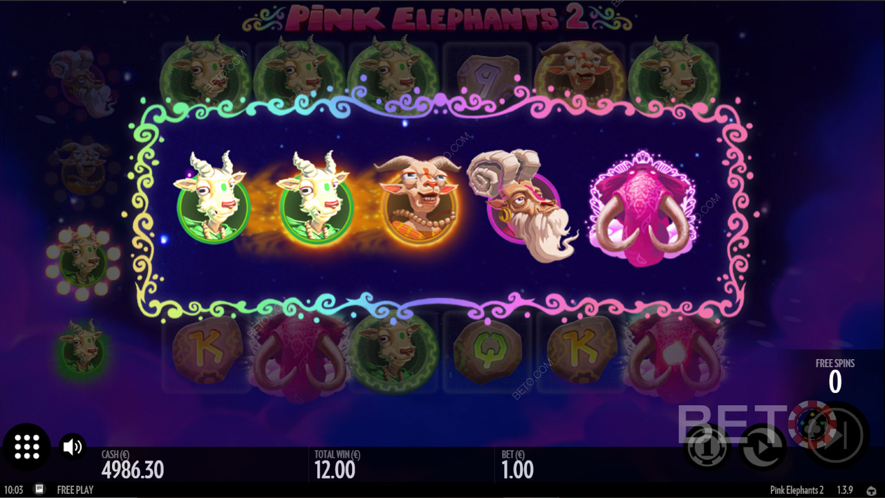 مكافأة ترقية الرموز الرائعة في Pink Elephants 2
